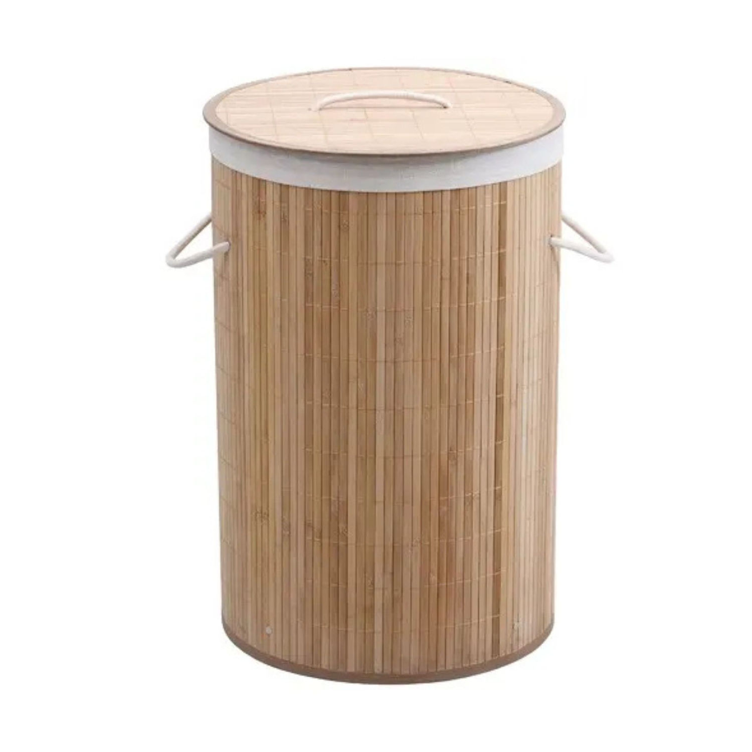 Bamboo Round Laundry Basket